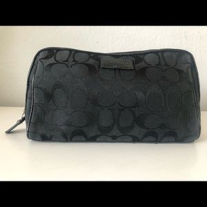 Coach “C” Black Cosmetic Bag